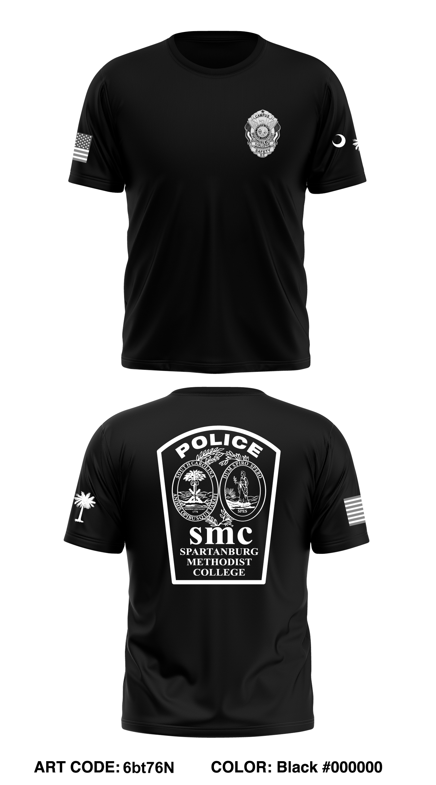 Spartanburg Methodist College Campus Safety Core Men's SS Performance Tee - 6bt76N