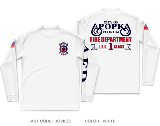 Apopka Fire Department Core Men's LS Performance Tee - tQVbQC