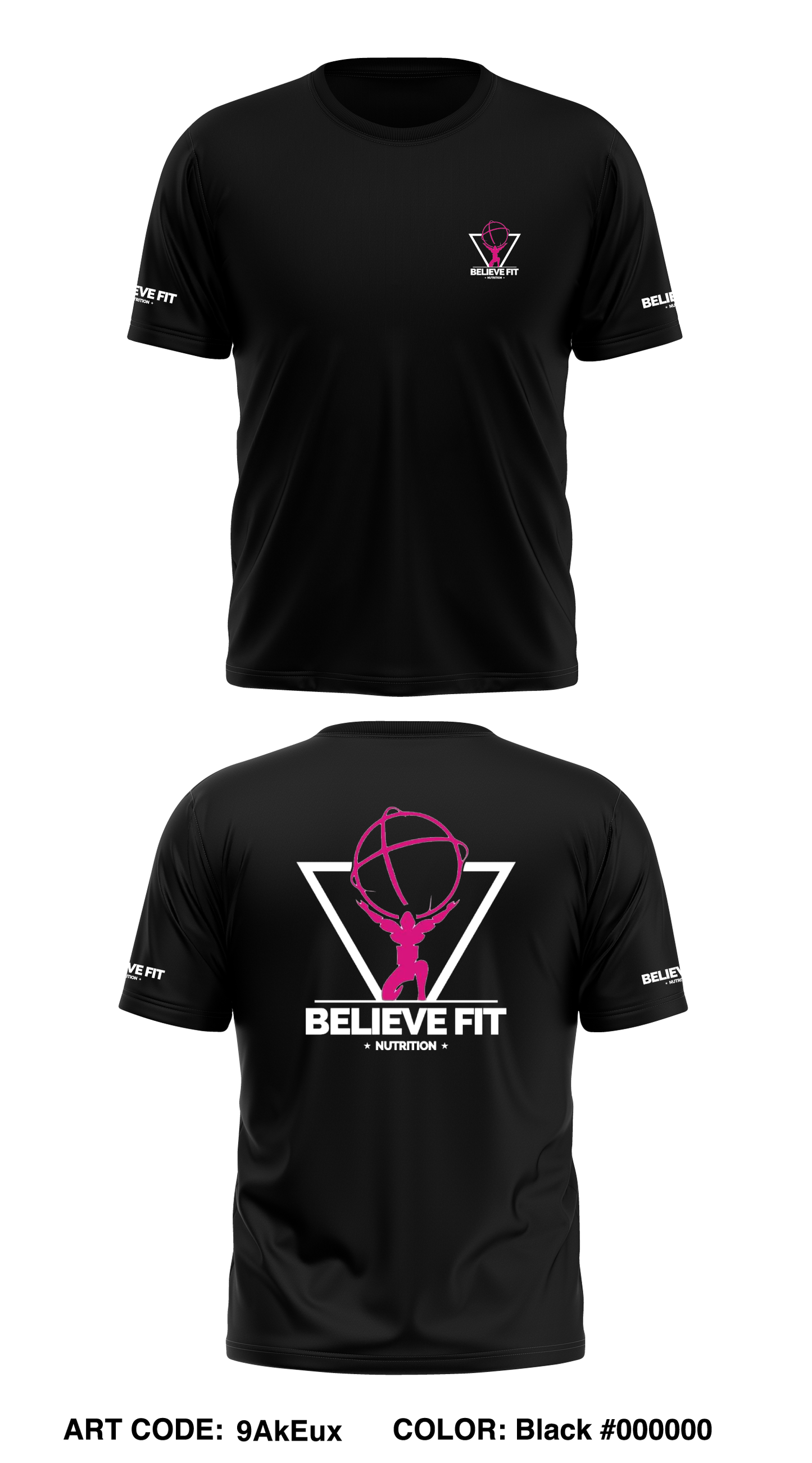 Believe Fit Nutrition Core Men's SS Performance Tee - 9AkEux