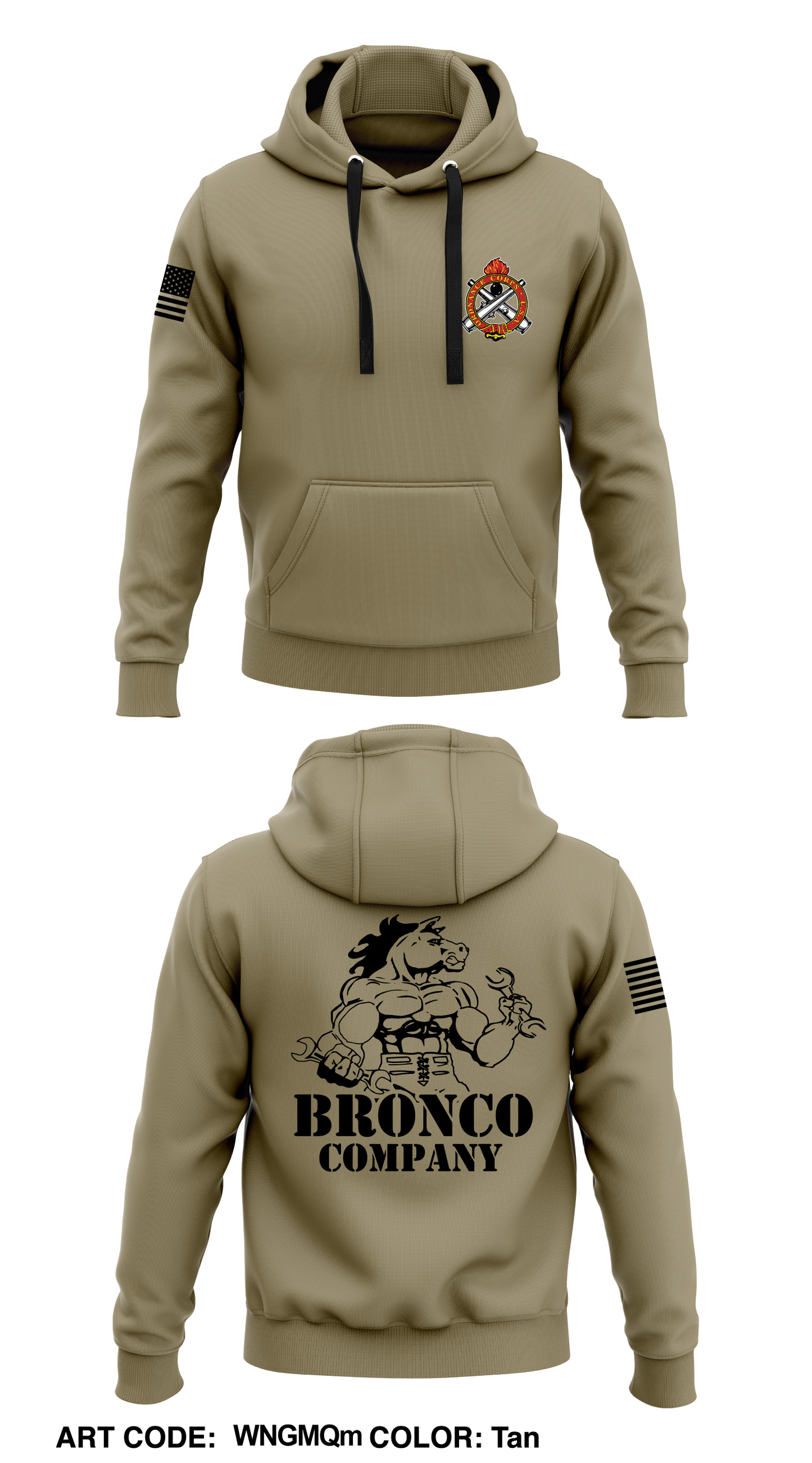 Bronco Company, 237 BSB  Core Men's Hooded Performance Sweatshirt - WNGMQm