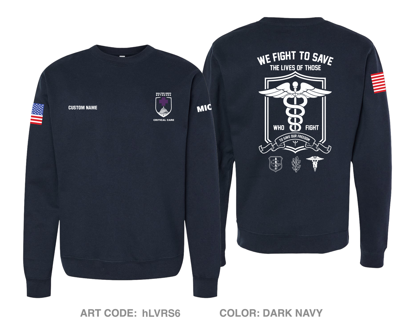 Custom WRNMMC Medical ICU Comfort Unisex Crewneck Sweatshirt - hLVRS6