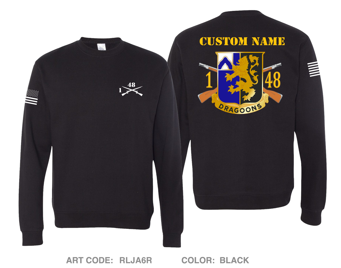 CUSTOM 1st BN, 48th Infantry Regiment Comfort Unisex Crewneck Sweatshirt - RLJA6R