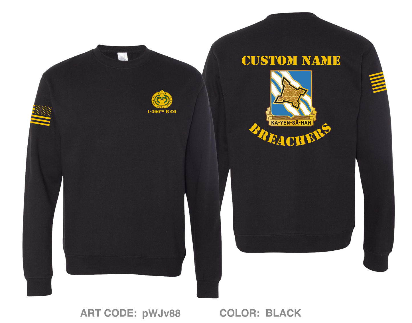 CUSTOM B Co, 1BN, 390th RGT Comfort Unisex Crewneck Sweatshirt - pWJv88