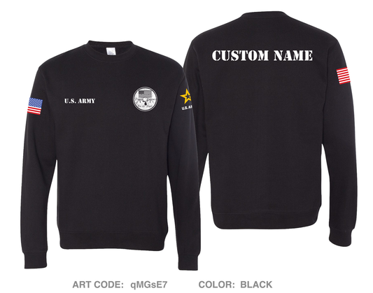 CUSTOM Pontiac Army Recruiting Company Comfort Unisex Crewneck Sweatshirt - qMGsE7