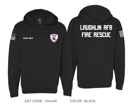 CUSTOM Laughlin AFB Fire Department Comfort Unisex Hooded Sweatshirt - n4smSt