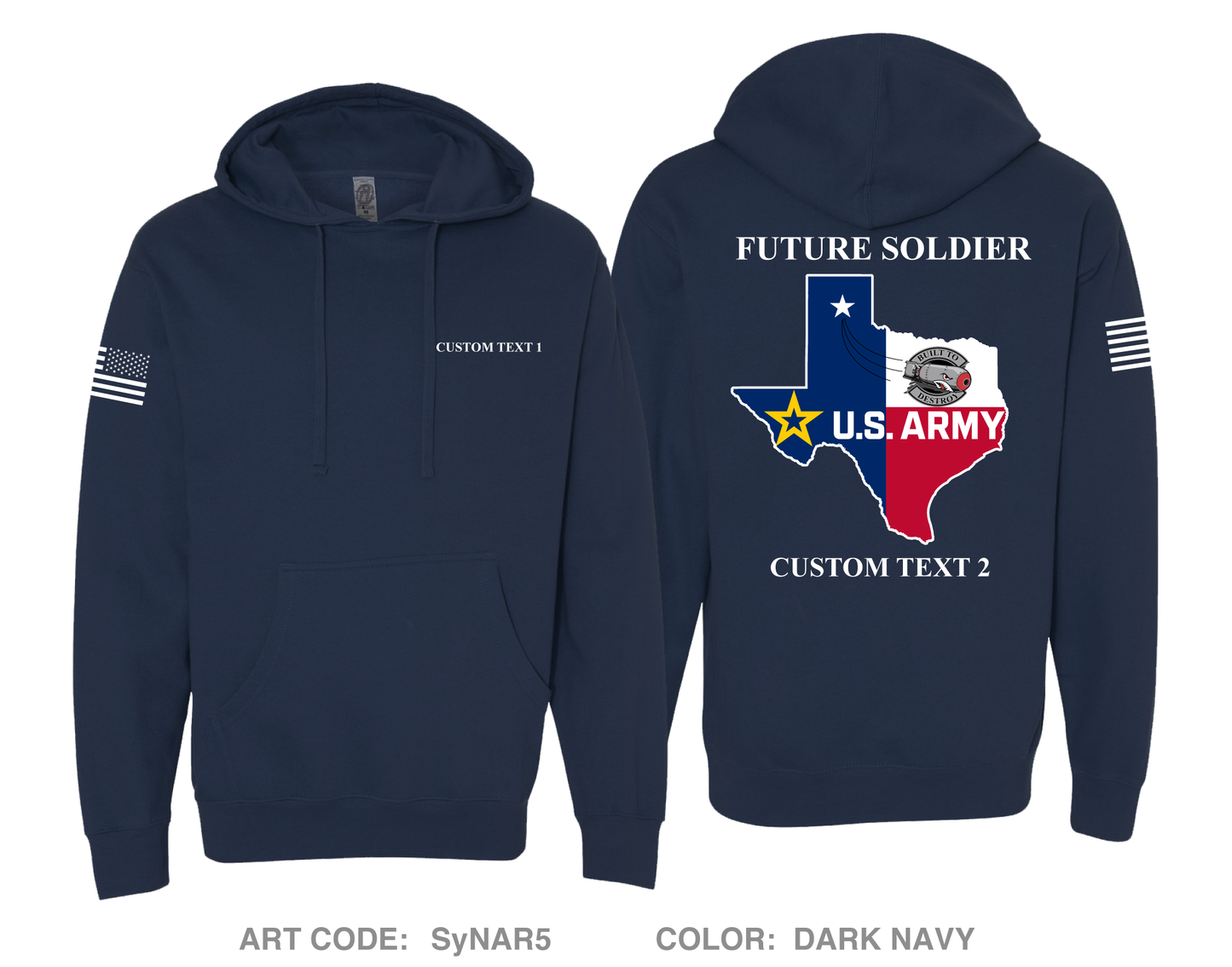 CUSTOM 4J1A Amarillo Recruiting Station Comfort Unisex Hooded Sweatshirt - SyNAR5