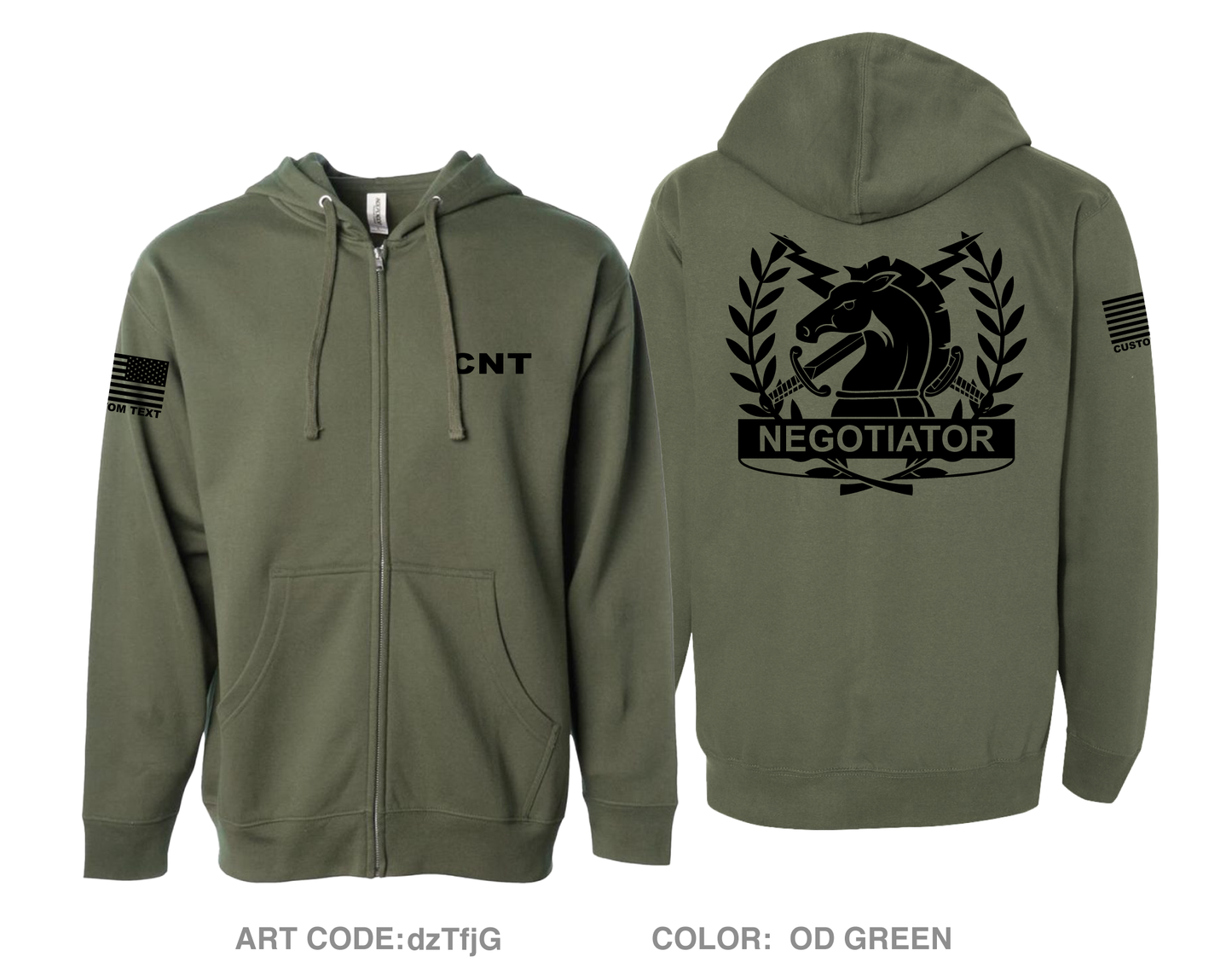 CUSTOM San Joaquin County Sheriff CNT Comfort Unisex Cotton Blend Full-Zip Hooded Sweatshirt - dzTfjG