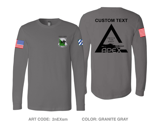 CUSTOM A Co, 3-69 AR, 1ABCT, 3ID Comfort Unisex Cotton LS Tee - 2nEXsm