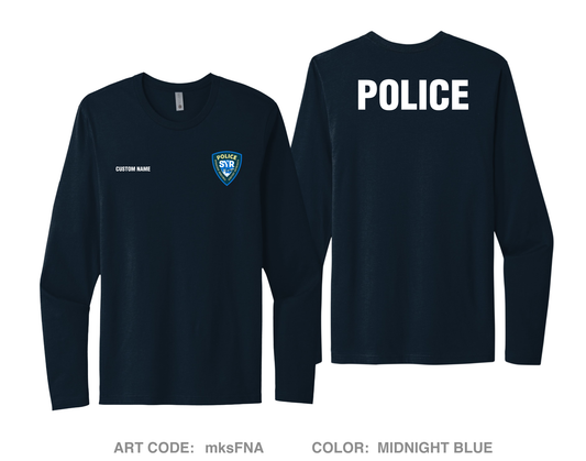 CUSTOM Syracuse Regional Airport Authority Police Department Comfort Unisex Cotton LS Tee - mksFNA