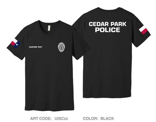 CUSTOM Cedar Park Police Department Comfort Unisex Cotton SS Tee - UtSCzc