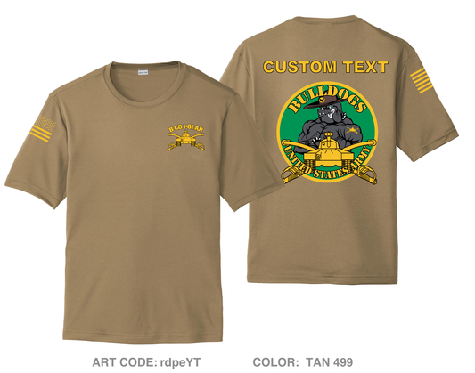 CUSTOM B Co, 1-81 AR BN, 194TH AR BDE Hi-Tech Performance Unisex SS Tee - rdpeYT