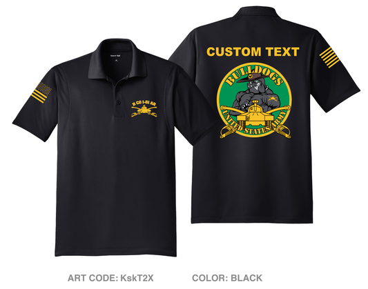 CUSTOM B Co, 1-81 AR BN, 194TH AR BDE Hi-Tech Performance Men's SS Polo - KskT2X