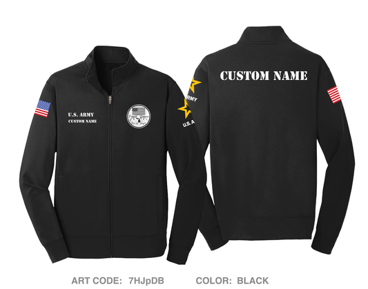 CUSTOM Pontiac Army Recruiting Company Hi-Tech Performance Full-Zip Fleece Jacket - 7HJpDB