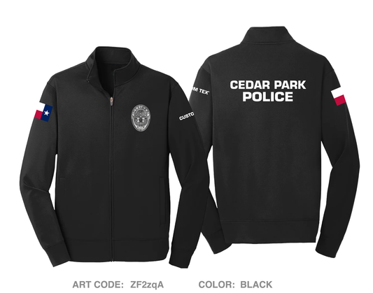 CUSTOM Cedar Park Police Department Hi-Tech Performance Full-Zip Fleece Jacket - ZF2zqA