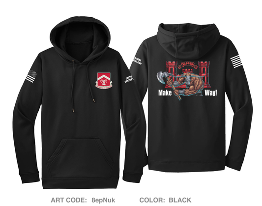 CUSTOM 937th CEC-A, 40th BEB Hi-Tech Performance Hoodie - 8epNuk