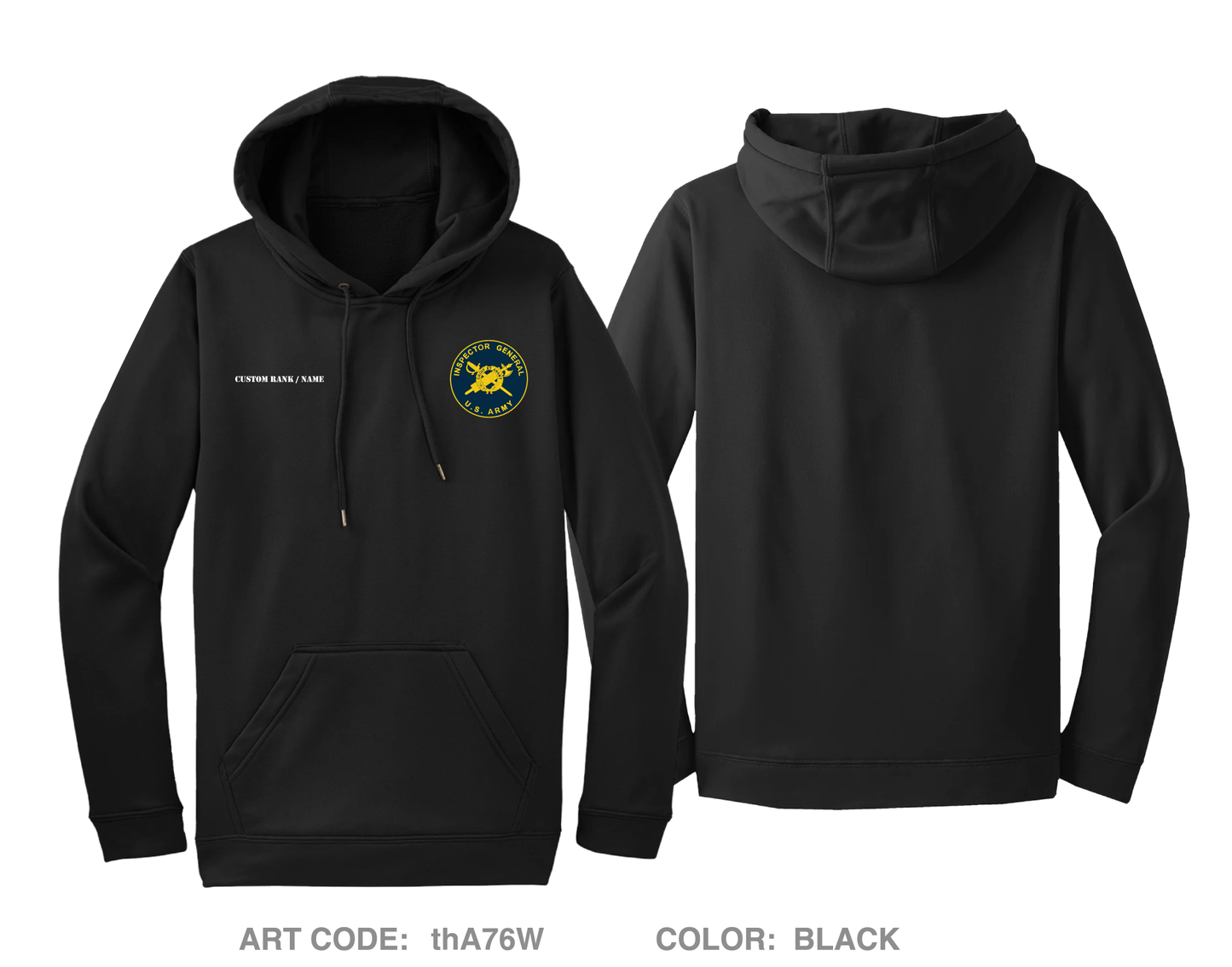 CUSTOM MCoE Inspector General, Fort Moore Hi-Tech Performance Hoodie - thA76W