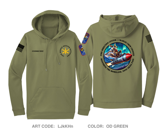 CUSTOM 49th Missile Defense Battalion Charlie Crew Hi-Tech Performance Hoodie - LJkKHn