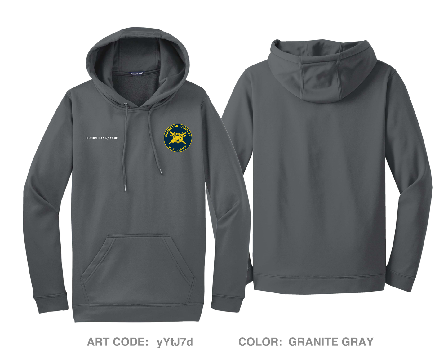 CUSTOM MCoE Inspector General, Fort Moore Hi-Tech Performance Hoodie - yYtJ7d