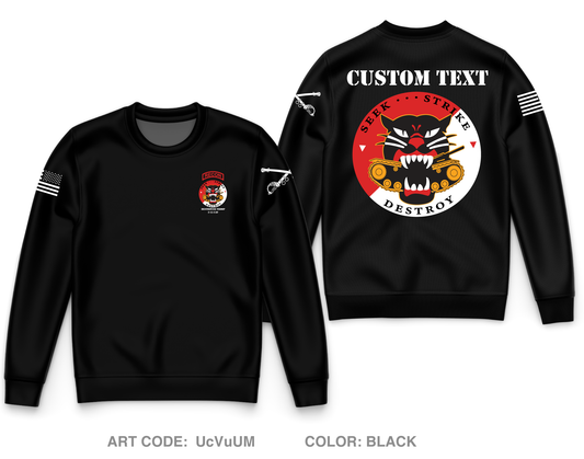 CUSTOM Destroyer Troop 2-15 CAV Core Men's Crewneck Performance Sweatshirt - UcVuUM