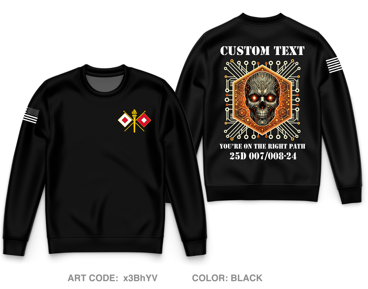 CUSTOM 007|008-24 Core Men's Crewneck Performance Sweatshirt - x3BhYV