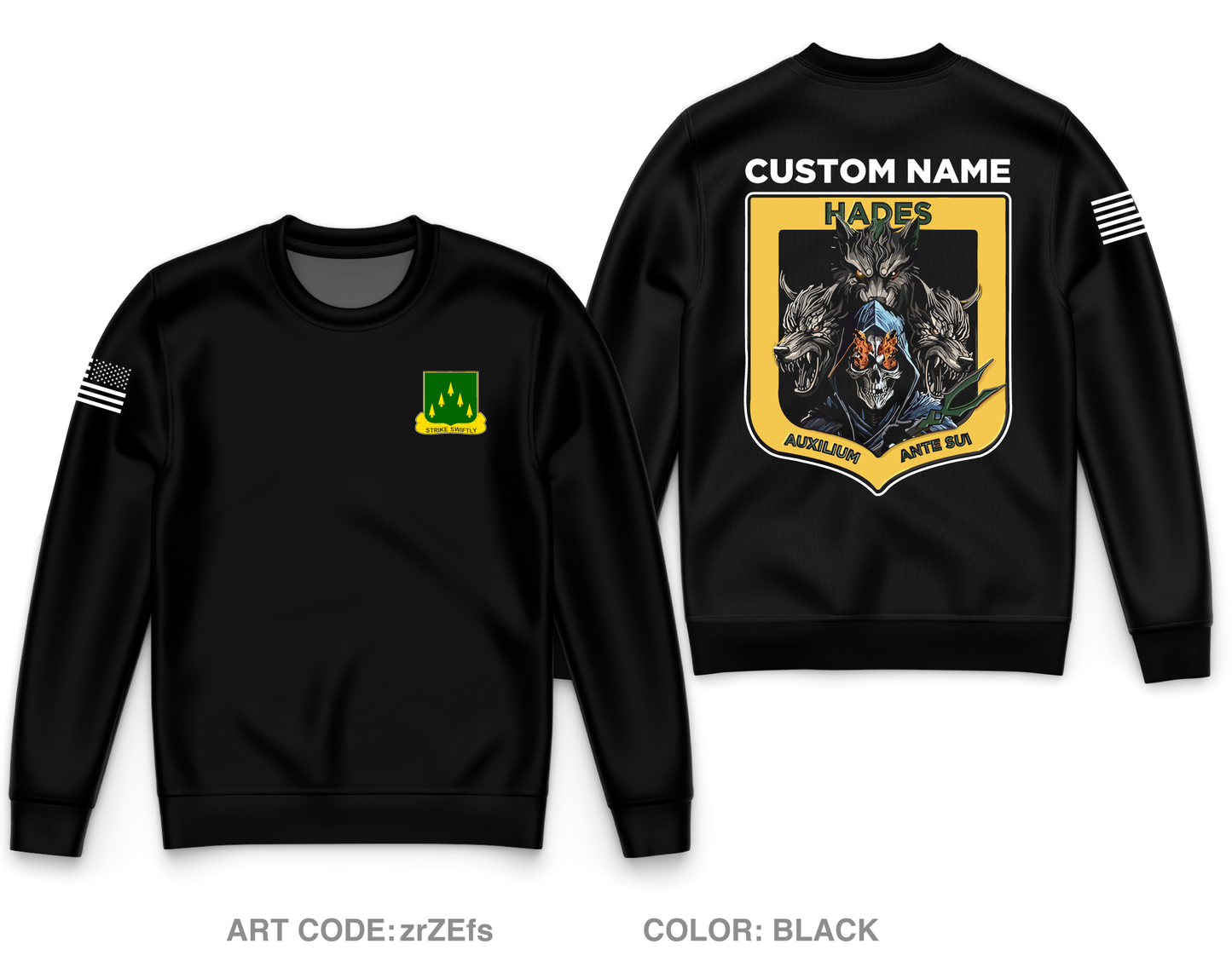 CUSTOM H Co, 4-70th AR BN, 1|1 AD Core Men's Crewneck Performance Sweatshirt - zrZEfs