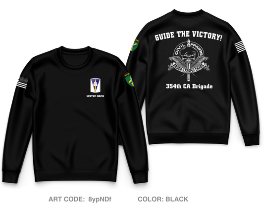 CUSTOM 354th CA BDE Core Men's Crewneck Performance Sweatshirt - 8ypNDf