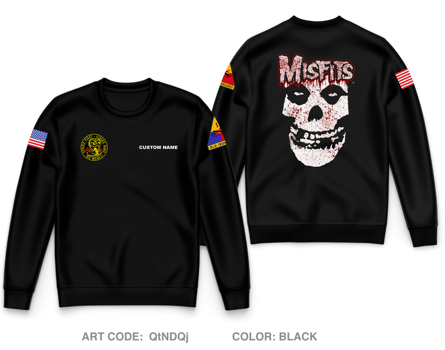 CUSTOM 3 PLT, C Co, 4-70 AR, 1-1 AD Core Men's Crewneck Performance Sweatshirt - QtNDQj