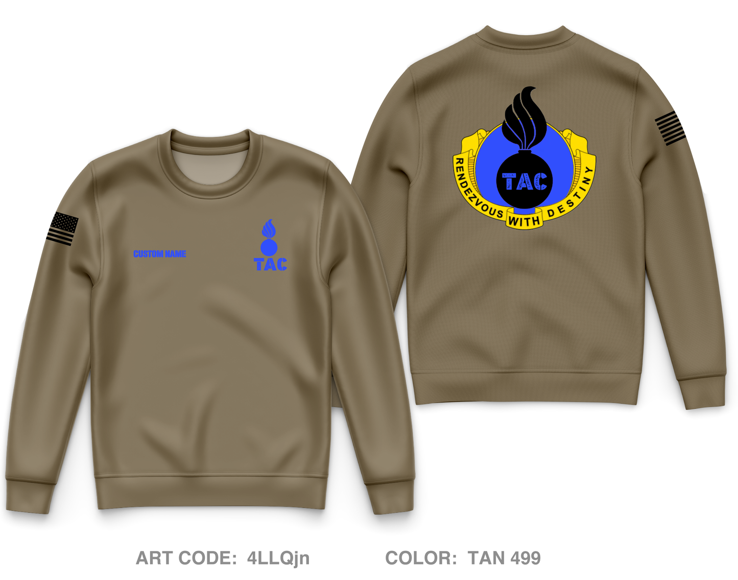 Custom MCP, HHBn, 101st AASLT DIV Core Men's Crewneck Performance Sweatshirt - 4LLQjn