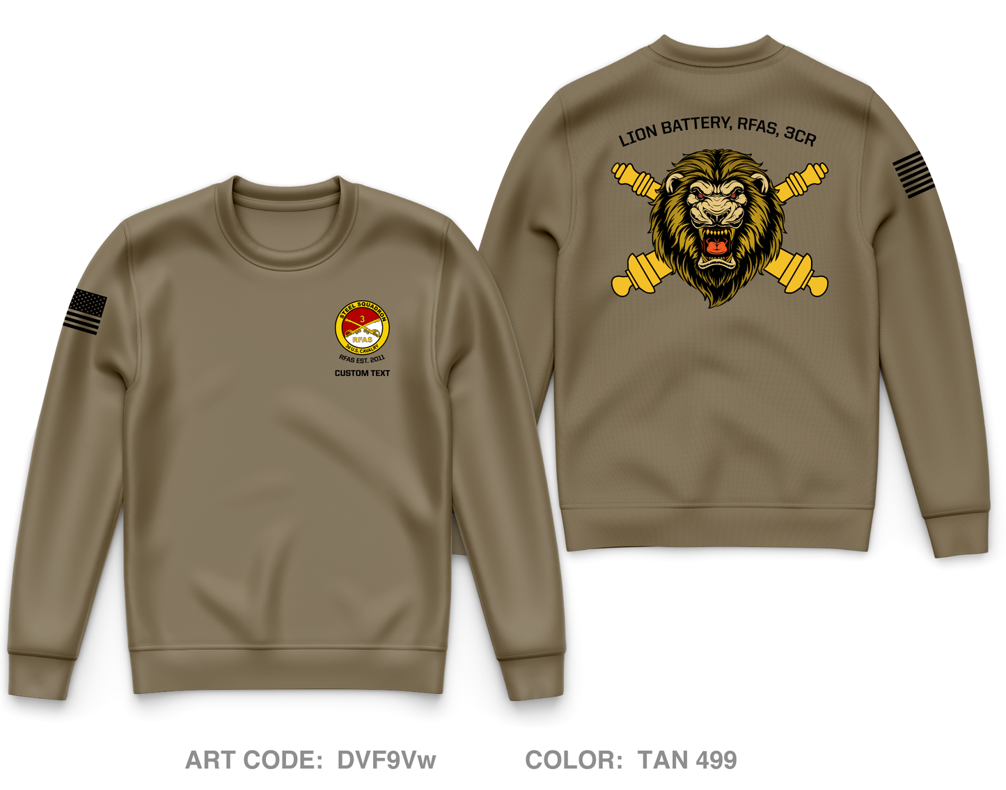 CUSTOM Lion Battery, RFAS, 3CR Core Men's Crewneck Performance Sweatshirt - DVF9Vw