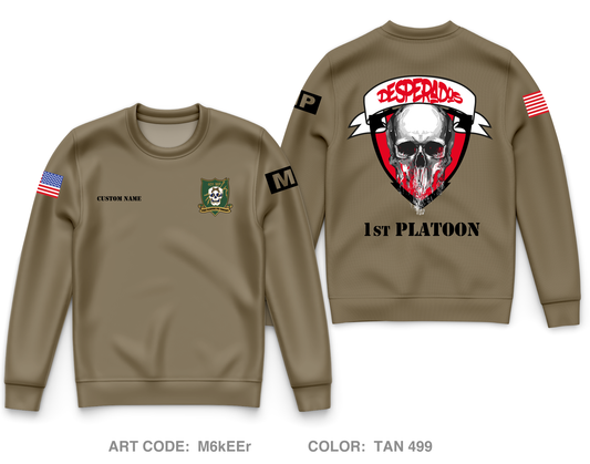 CUSTOM 401st Military Police Company Core Men's Crewneck Performance Sweatshirt - M6kEEr