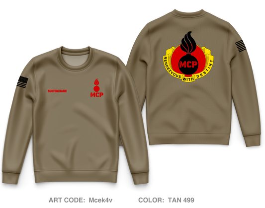 CUSTOM MCP, HHBn, 101st AASLT DIV Core Men's Crewneck Performance Sweatshirt - Mcek4v