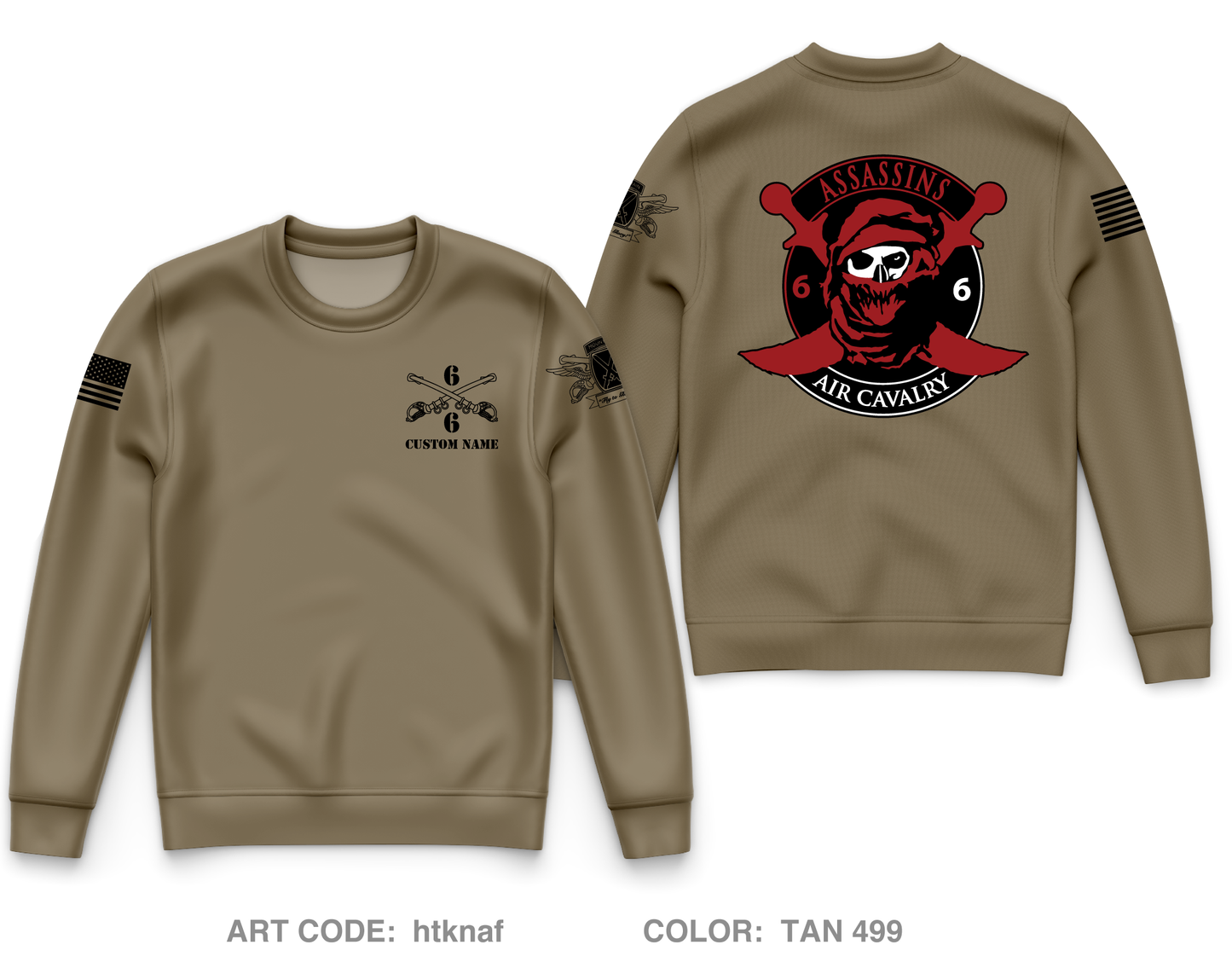 CUSTOM Alpha Troop Core Men's Crewneck Performance Sweatshirt - htknaf