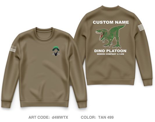 CUSTOM D Co, 2-14 IN, GLOC 2 Core Men's Crewneck Performance Sweatshirt - d4MWTX