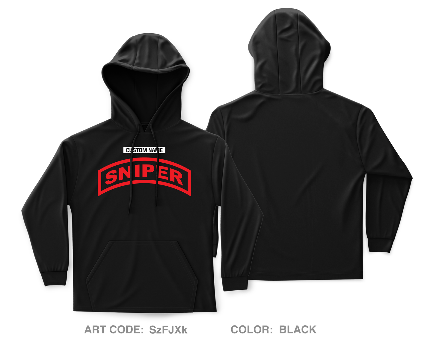 Custom United States Army Sniper Course Core Men's Hooded Performance Sweatshirt - SzFJXk