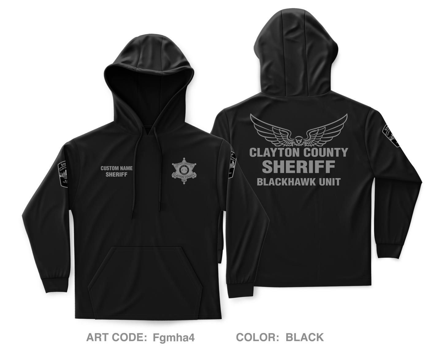 Custom Blackhawk Core Men's Hooded Performance Sweatshirt - Fgmha4