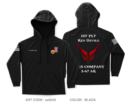 Custom A CO. 3-67 AR Core Men's Hooded Performance Sweatshirt - sefS4X