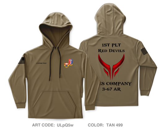 Custom A CO. 3-67 AR Core Men's Hooded Performance Sweatshirt - ULpQ5w