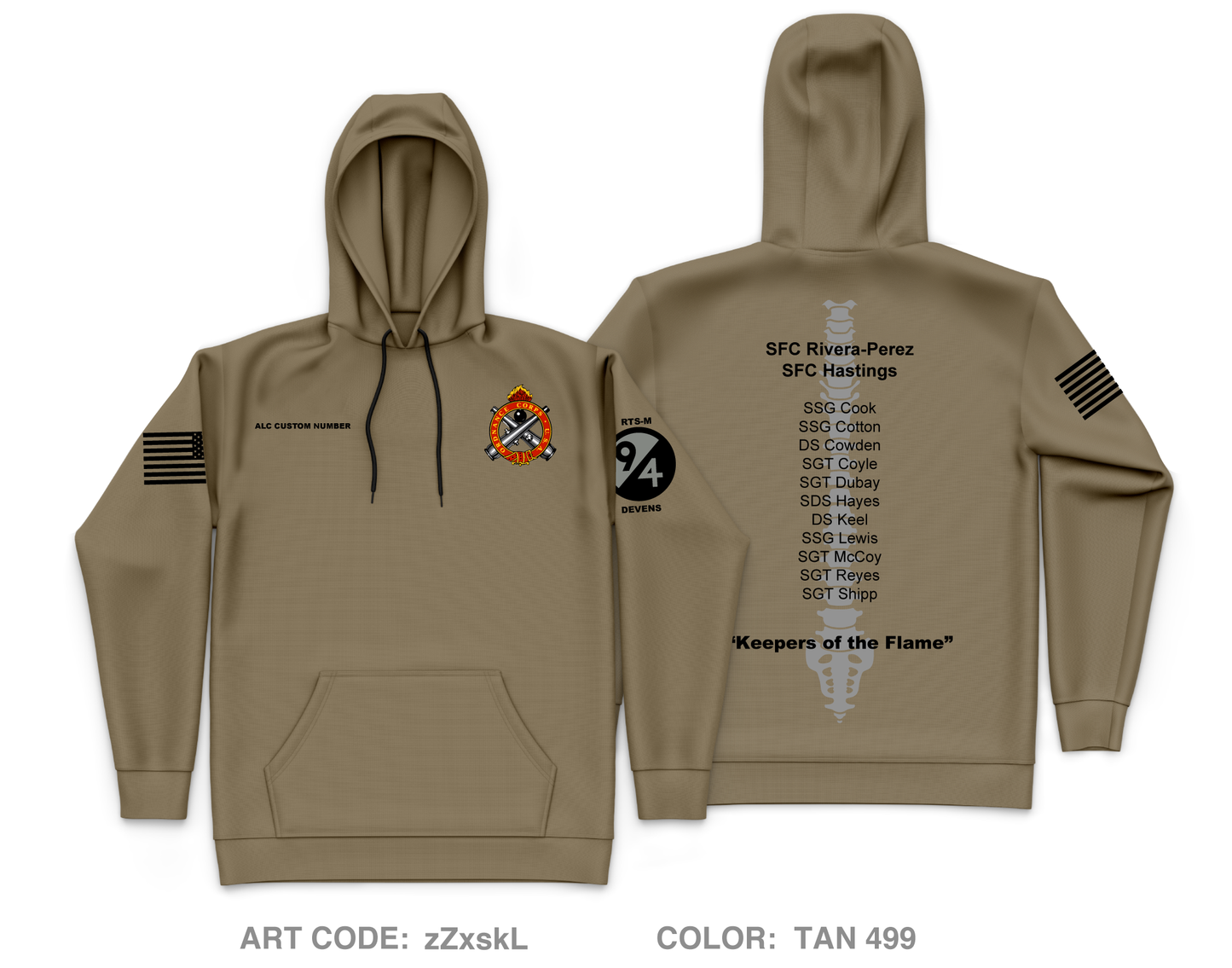 CUSTOM RTS-M Devens ALC Core Men's Hooded Performance Sweatshirt - zZxskL