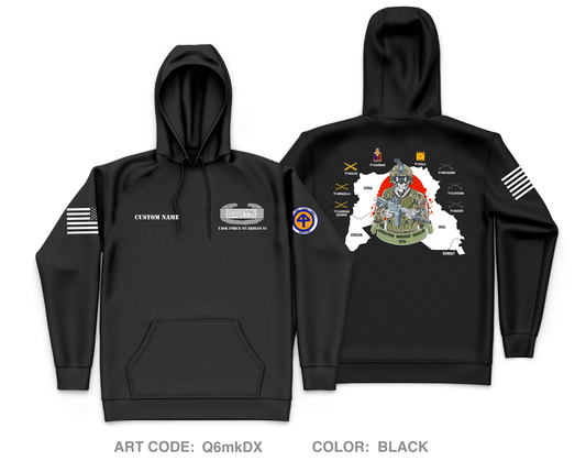 CUSTOM 44TH INFANTRY BRIGADE COMBAT TEAM Core Men's Hooded Performance Sweatshirt - Q6mkDX