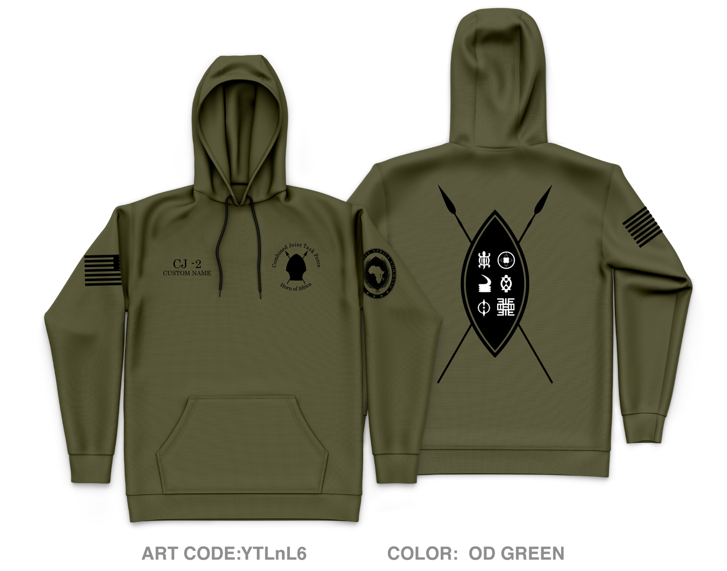 CUSTOM CJTF HOA CJ-2 Core Men's Hooded Performance Sweatshirt - YTLnL6