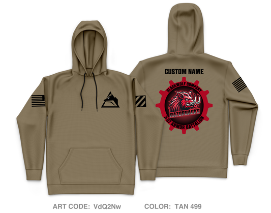 CUSTOM 1 PLT, B CO. 3-67AR, 2BDE, 3ID Core Men's Hooded Performance Sweatshirt - VdQ2Nw