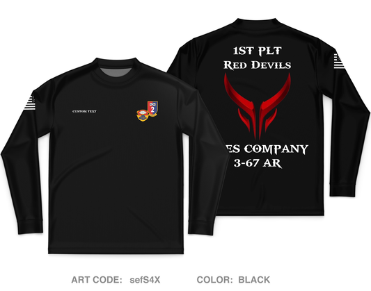 Custom A CO. 3-67 AR Core Men's LS Performance Tee - sefS4X