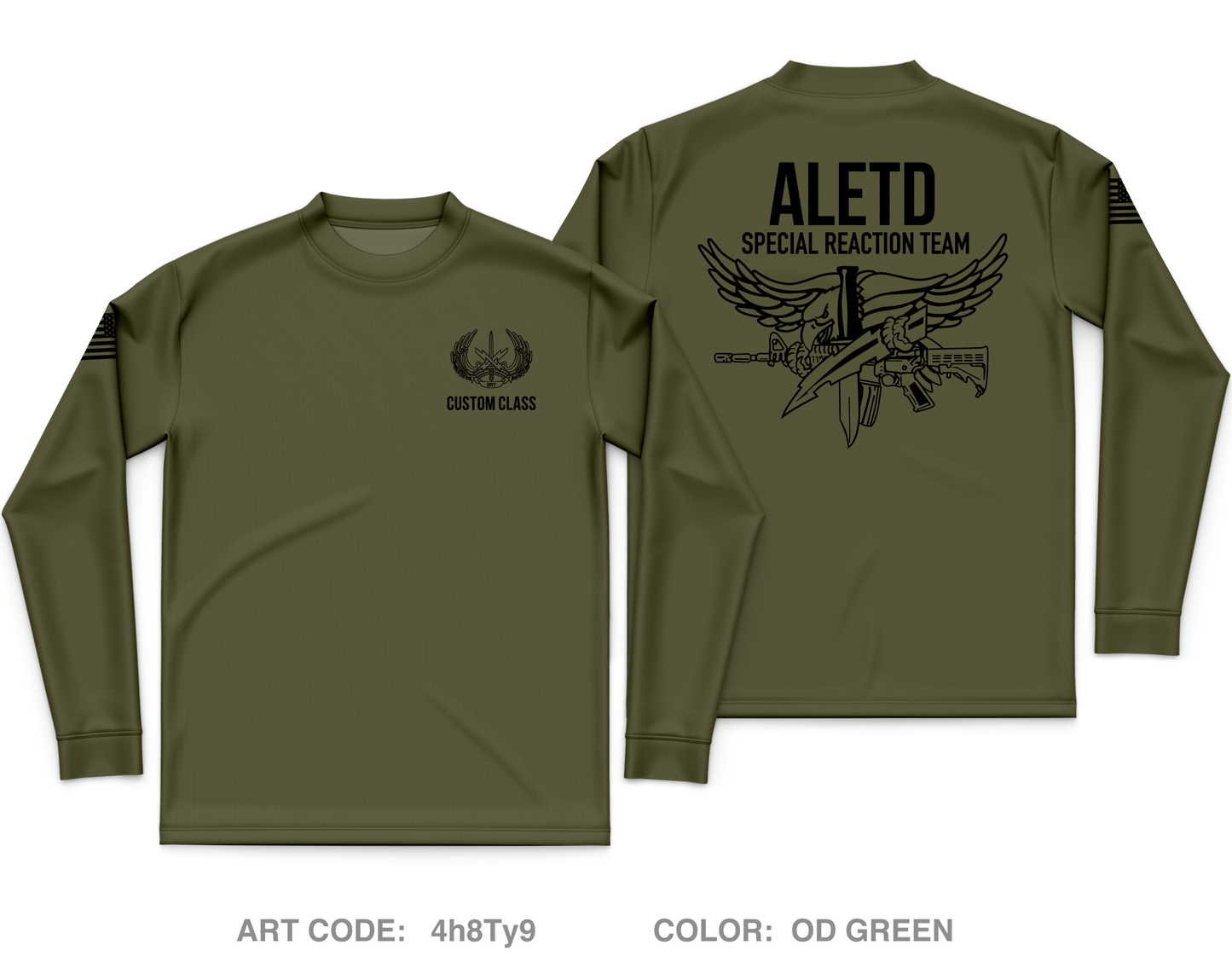 CUSTOM Advanced Law Enforcement Training Division (Fort Leonard Wood) Core Men's LS Performance Tee - 4h8Ty9