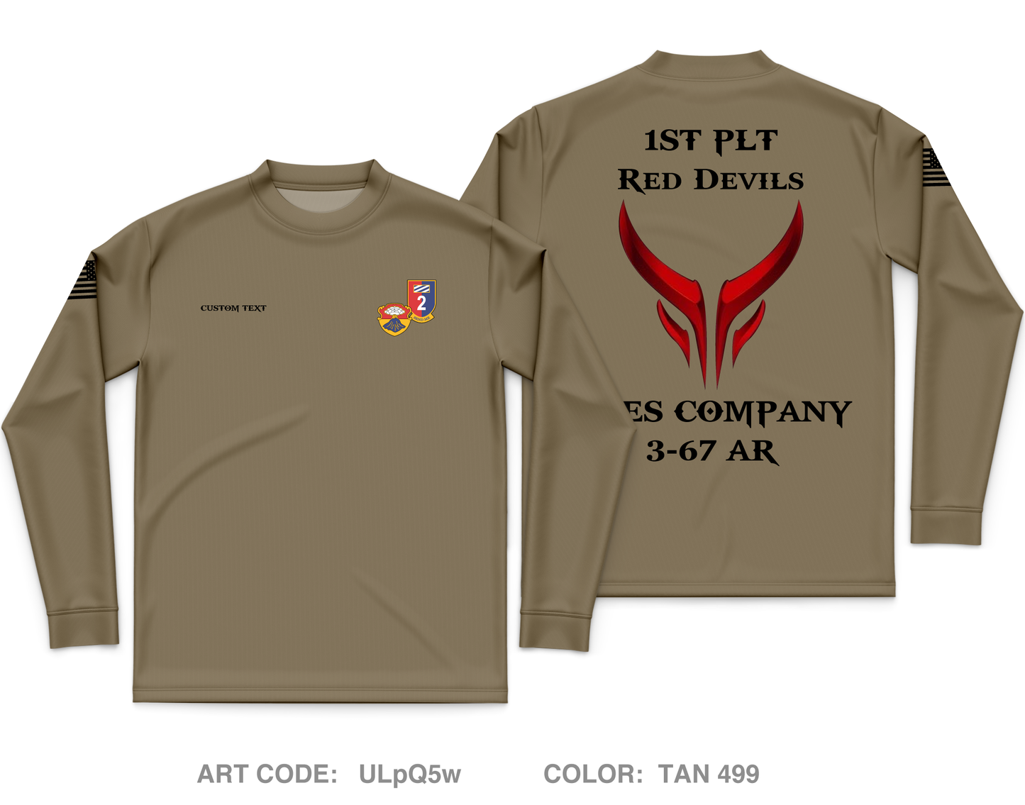 Custom A CO. 3-67 AR Core Men's LS Performance Tee - ULpQ5w