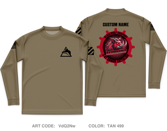 CUSTOM 1 PLT, B CO. 3-67AR, 2BDE, 3ID Core Men's LS Performance Tee - VdQ2Nw