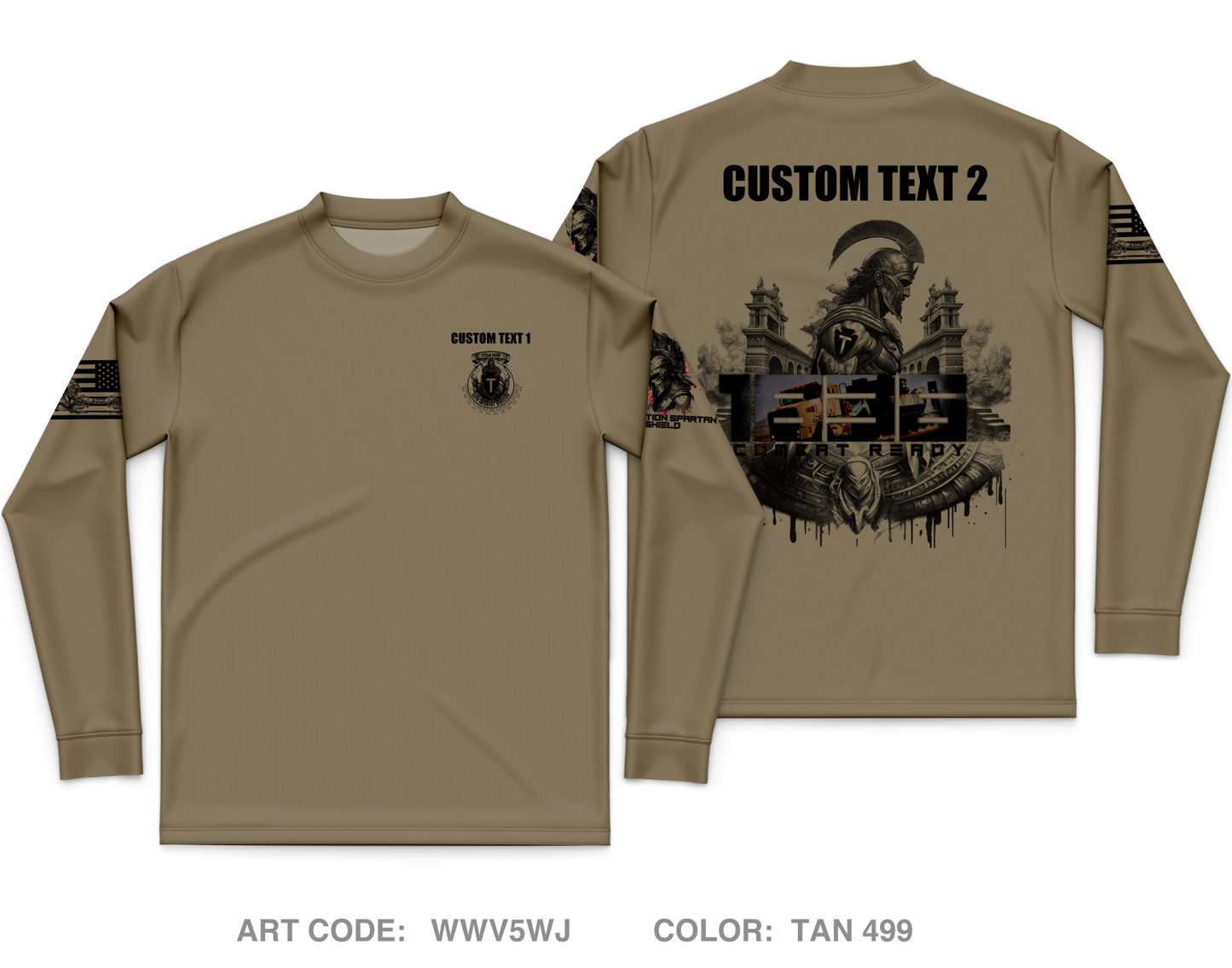 Custom  1836th Transportation Company Core Men's LS Performance Tee - WWV5WJ