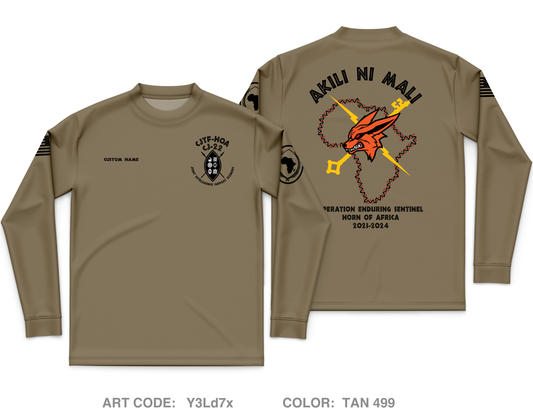 Custom Joint Intelligence Support Element, CJ-22, CJTF-HOA Core Men's LS Performance Tee - Y3Ld7x