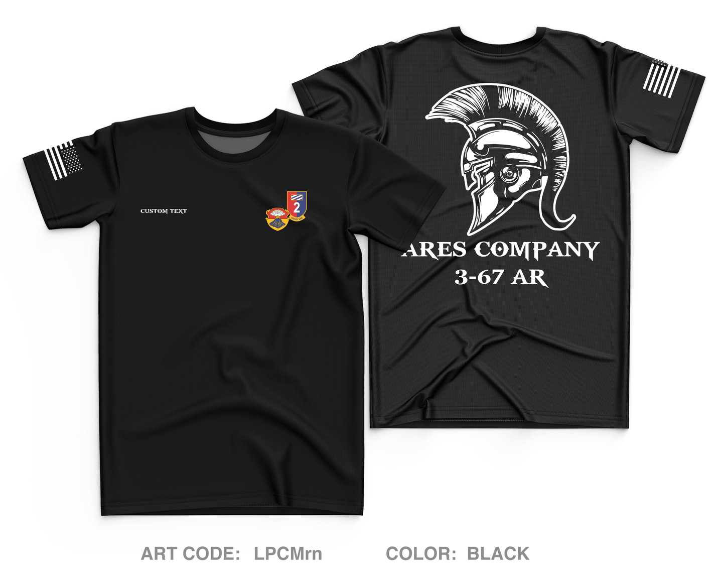 Custom A CO. 3-67 AR Core Men's SS Performance Tee - LPCMrn