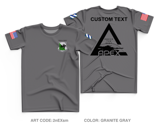 Custom A Co, 3-69 AR, 1ABCT, 3ID Core Men's SS Performance Tee - 2nEXsm