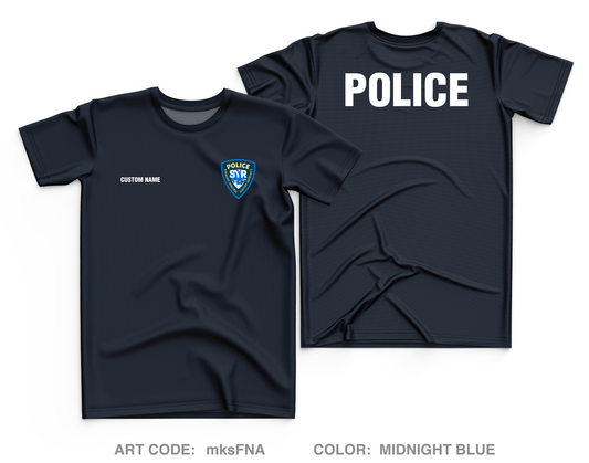 CUSTOM Syracuse Regional Airport Authority Police Department Core Men's SS Performance Tee - mksFNA